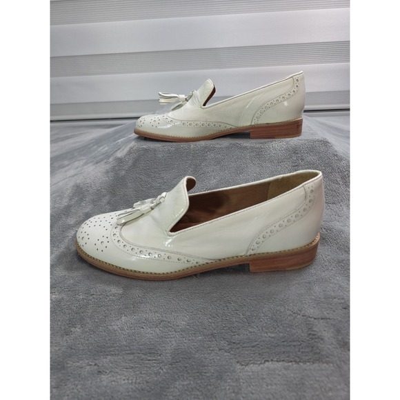 Steven By Steve Madden White Loafer Leather Women's‎ Size 7 Grannycore - Picture 2 of 6